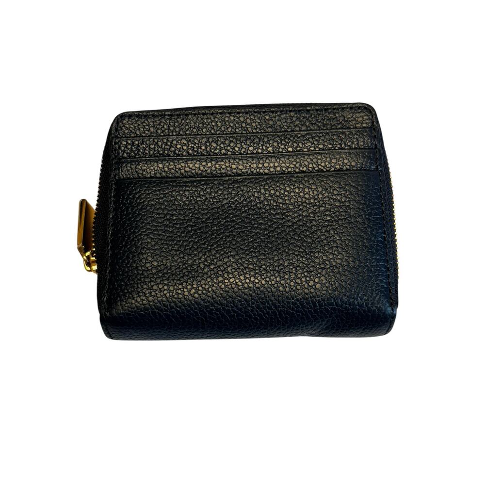 Michael Kors NWOT Portafoglio Jet Set Bifold Wallet Leather Blue Zip Around - Picture 2 of 7
